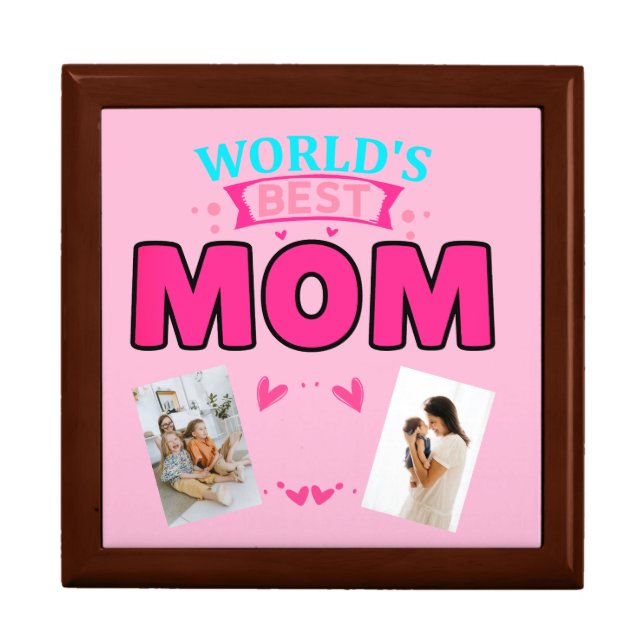 Custom Personalized Photo Jewelry Box, Mom Gift Box (Front)