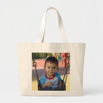 Custom Personalized Photo Large Tote Bag by personalizit at Zazzle