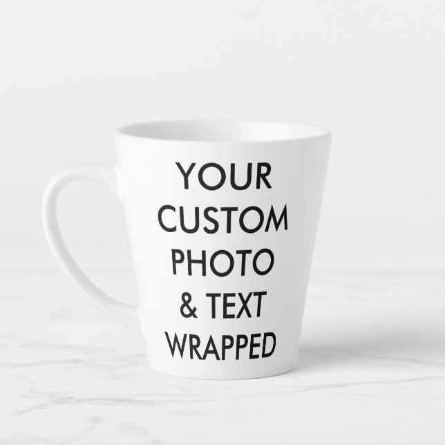 Custom Personalized PHOTO LATTE MUG SMALL 12oz (Left)