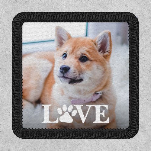 Custom Personalized Photo Love Paw Quote Text Patch