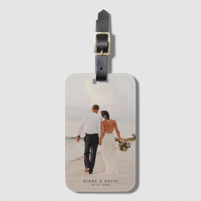 Custom Personalized Photo Luggage Tag (Front Vertical)