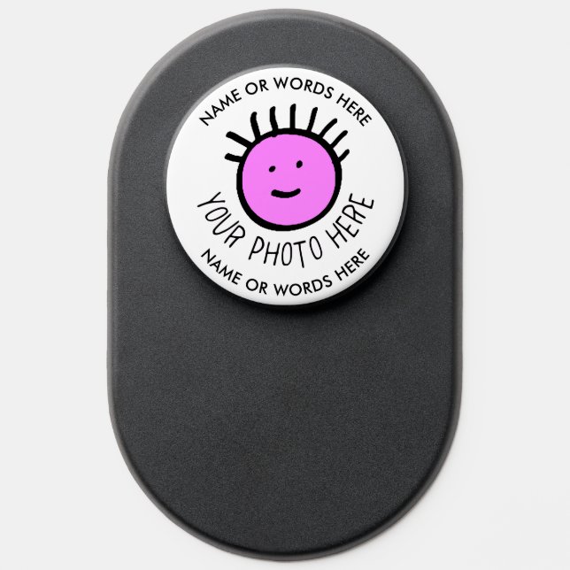Custom Personalized Photo MAGSAFE PHONE GRIP, TEXT PopSocket (Popsocket)