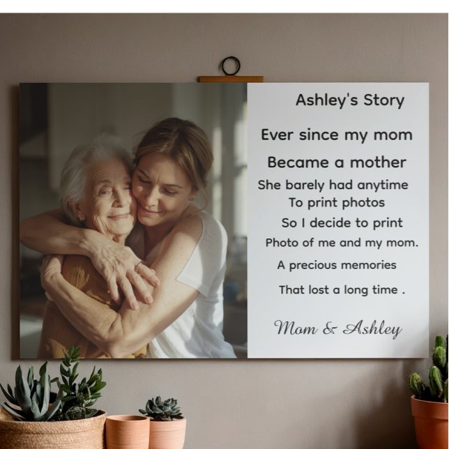 Custom personalized photo message for Mother's Day Acrylic Print (Creator Uploaded)