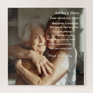 Custom personalized photo message for Mother's Day Jigsaw Puzzle