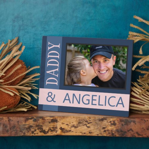 Custom Personalized Photo Of Dad With Child Plaque