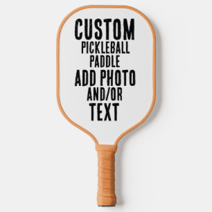 CUSTOM PERSONALIZED PHOTO OR TEXT TAN PICKLEBALL PADDLE