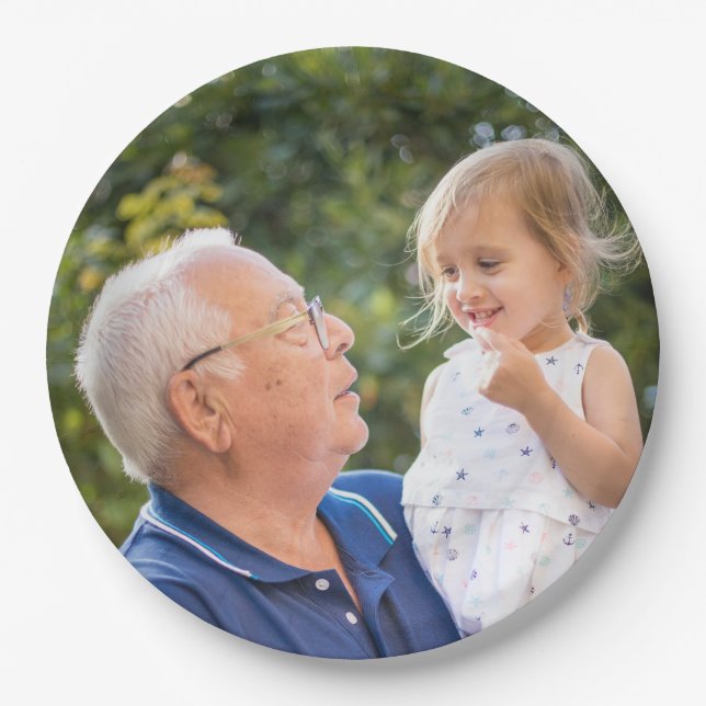 Custom Personalized Photo  Paper Plates (Front)