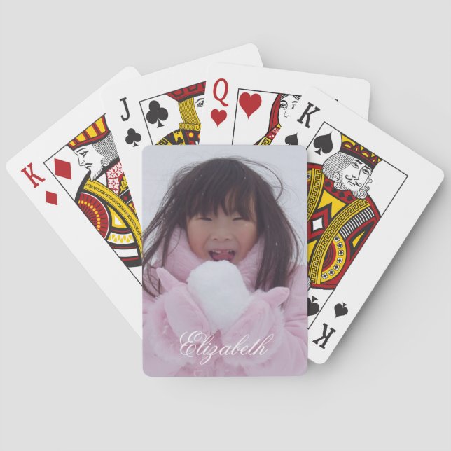 Custom Personalized Photo Playing Cards (Back)
