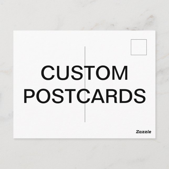 Custom Personalized Photo Postcard Blank Template (Back)