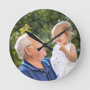 Custom Personalized Photo Round Clock