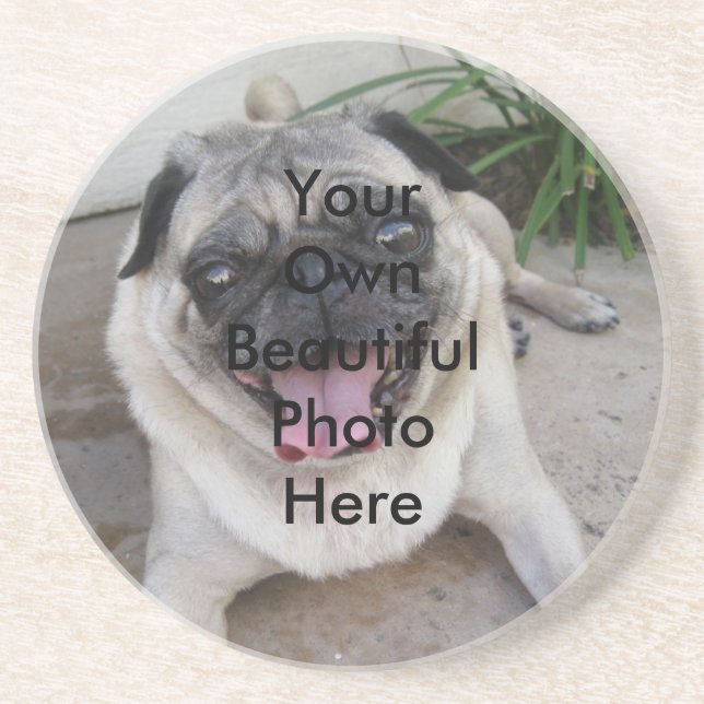 Custom Personalized Photo Sandstone Coaster (Front)