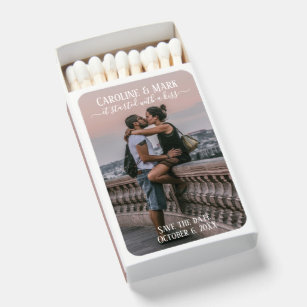 Custom Personalized Photo Save The Date Matchboxes