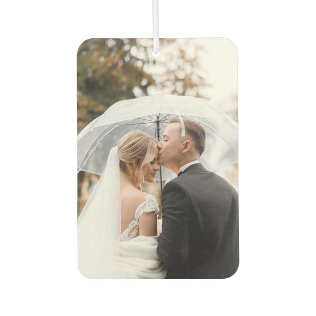 Custom Personalized Photo Simple Love Quote Text A Air Freshener (Front)