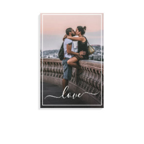 Custom Personalized Photo Simple Love Quote Text Canvas Print