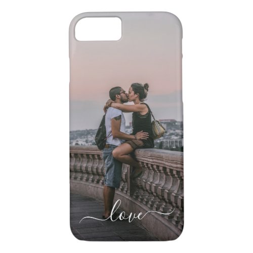 Custom Personalized Photo Simple Love Quote Text iPhone 87 Case