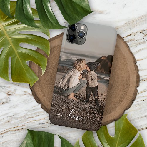 Custom Personalized Photo Simple Love Text iPhone 11 Pro Max Case