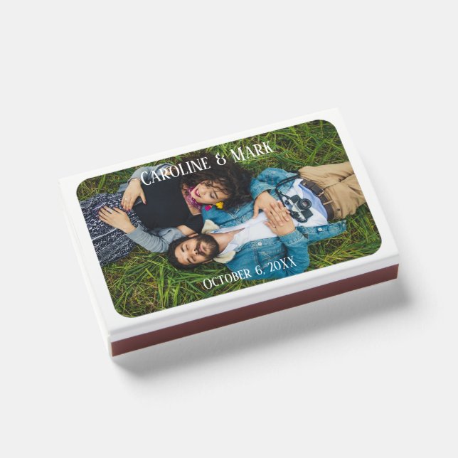 Custom Personalized Photo Special Day Date Matchboxes (Front Closed)