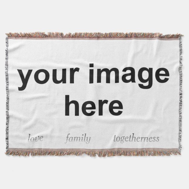 Custom Personalized Photo Throw Blanket (Front)
