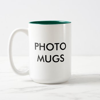 Custom Personalized Photo Two-tone Mug Blank by CustomPhotoMugs at Zazzle