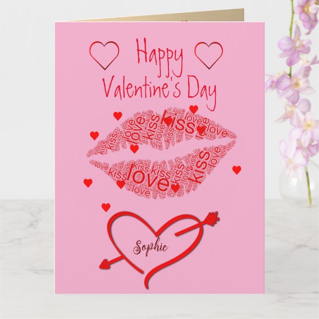 Custom Personalized Photo Valentines Day Card (Orchid)