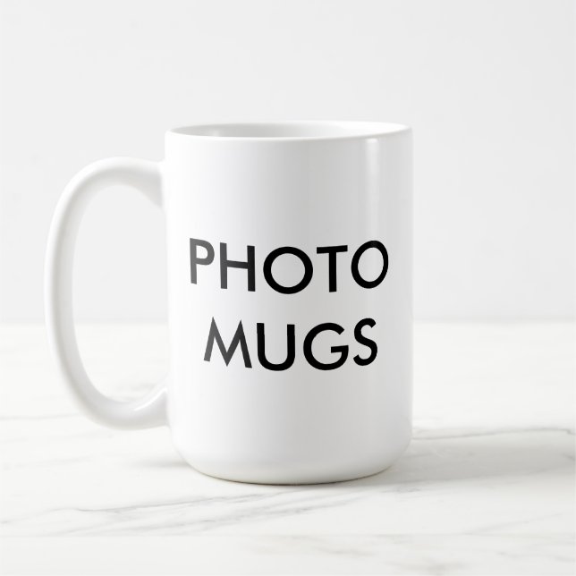 Custom Personalized Photo White Mug Blank (Left)