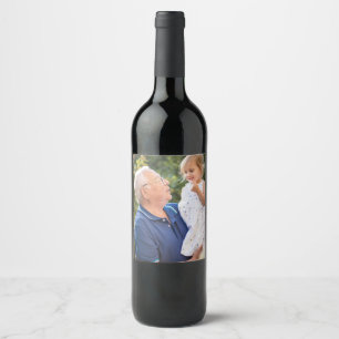 Custom Personalized Photo Wine Label