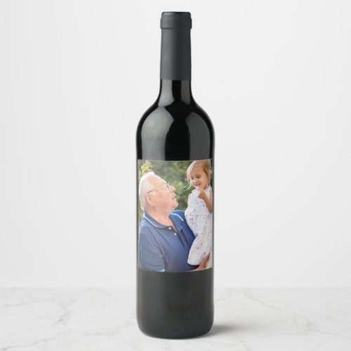 Custom Personalized Photo  Wine Label