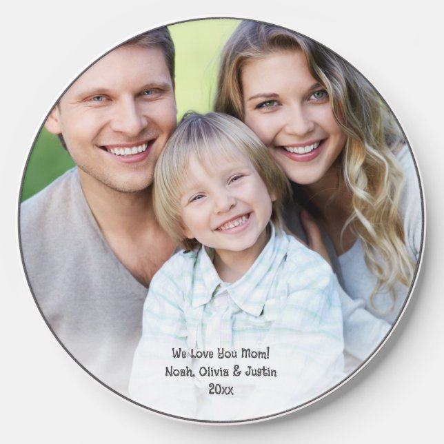Custom Personalized Photo Wireless Charger (Front)