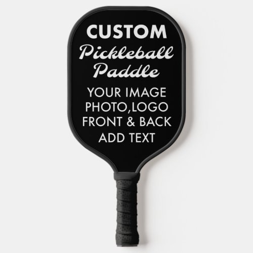 Custom personalized PICKLEBALL PADDLE _ ALL BLACK