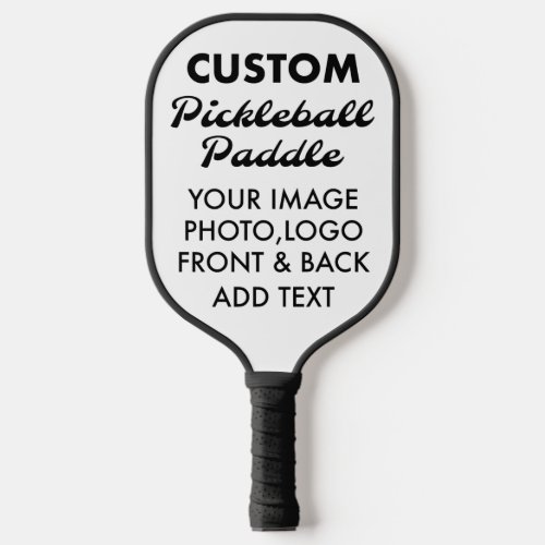 Custom personalized PICKLEBALL PADDLE Blank BLACK