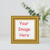 Custom Personalized Picture & Gold Frame Printed (Standing Front)