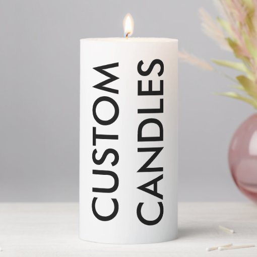 Custom Personalized Pillar Candle Blank Template 