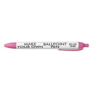 Custom Personalized PINK Ballpoint Pens - Blue Ink