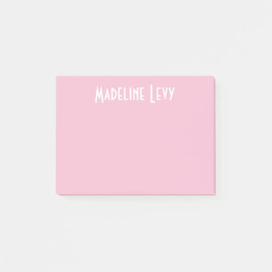 Custom Personalized Pink Post its  with name Post-it Notes