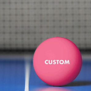Custom Personalized PINK Table Tennis Ping Pong Ball