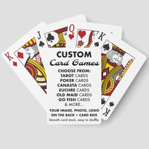 Custom Personalized PINOCHLE Playing Cards Pack