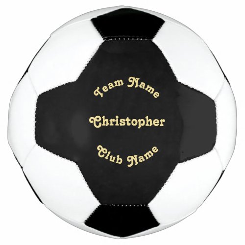 Custom Personalized Player Team Coach Club Name Soccer Ball