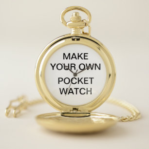 Custom Personalized Pocket Watch - 2" Gold Alloy