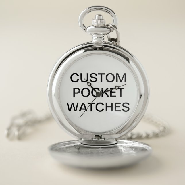 Custom Personalized Pocket Watch Blank Template (Inside)