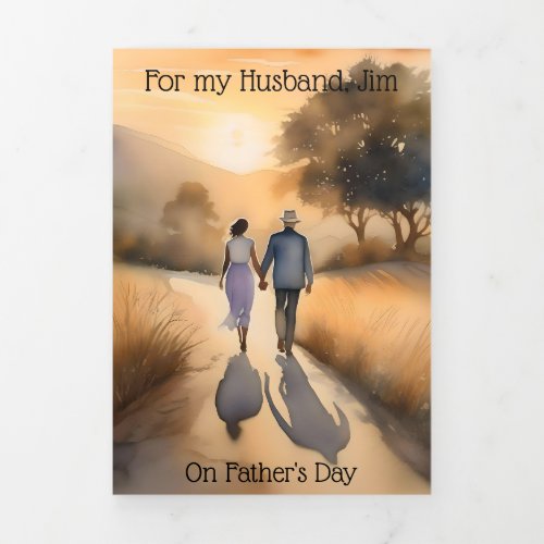 Custom Personalized Poem Trifold Fathers Day Card