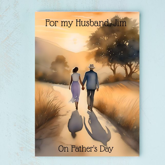 Custom Personalized Poem Trifold Father's Day Card (background image by freepik
)