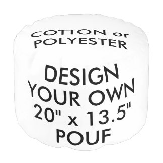 Custom Personalized POLYESTER 20"x13.5" ROUND POUF