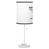 Custom personalized POLYESTER Shade TABLE Lamp (Left)