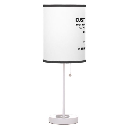 Custom personalized POLYESTER Shade TABLE Lamp (Left)