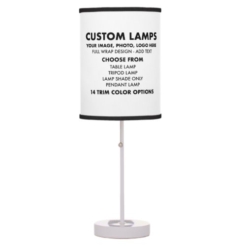 Custom personalized POLYESTER Shade TABLE Lamp