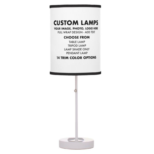 Custom personalized POLYESTER Shade TABLE Lamp (Front)