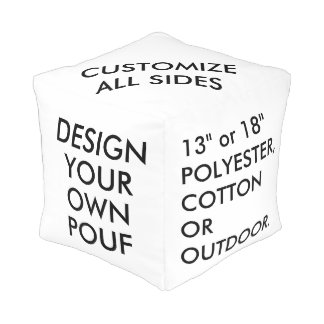 Custom Personalized POLYESTER SQUARE POUF