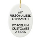 Custom Personalized PORCELAIN OVAL PHOTO ORNAMENT
