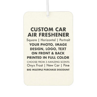 Custom Personalized PORTRAIT CAR AIR FRESHENER