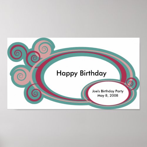Custom Personalized PosterBanner _ Add Your Text Poster